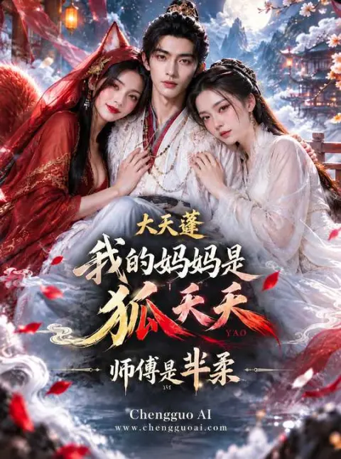 橙果短剧竖屏剧集海报，古风奇幻题材